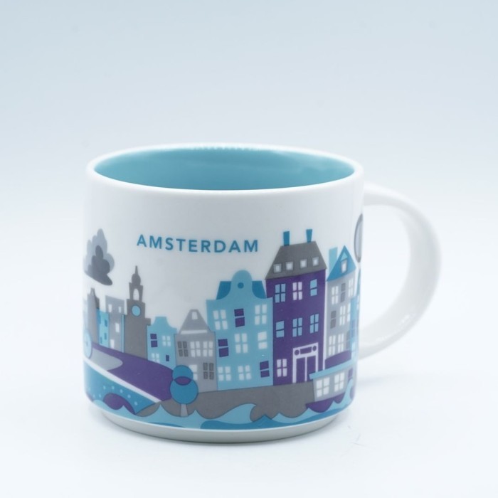 Starbucks Gelas Mug Mugs Amsterdam Netherland Belanda You Are Here 14 oz 473ml YAH Collection Mercha