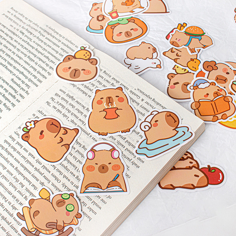 

50Pcs Cute Cartoon Capybara Graffiti Stickers Creative Funny Fashion Decorative Scrapbook Sticky Phone Child Stickers