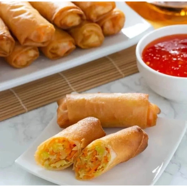 

Lumpia Sayur Kecil Isi 20 pcs / Mini Vegegtable Spring Roll Frozen