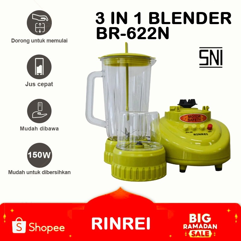 COD BLENDER 4IN1 NATIONAL QUALITY BL - 3 PC PISAU STAINLESS FOODGRADE MULTIFUNGSI STAINL ESS 6 MATA 