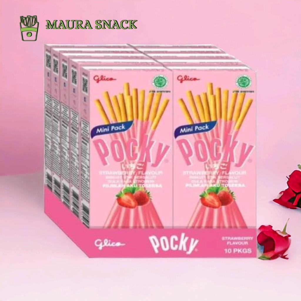 

wiw Glico pocky mini 1 box isi [10pcs] biskuit bersalut cokelat coklat