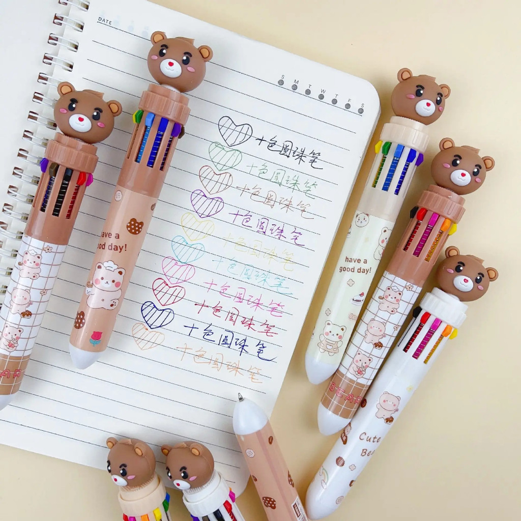 

BEAR PULPEN MEKANIK 10 WARNA MOTIF BERUANG TEDDY BEAR BOLPOIN BOLPEN LUCU GEMAS ALAT TULIS ANAK SEKOLAH MURID SCHOOL PULPEN PENA TINTA