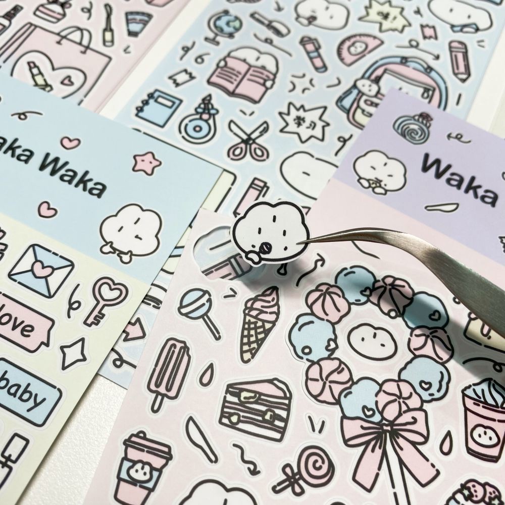 

Cute Korean Deco Sticker for Scrapbooking Stationery Decorative Card Sticker DIY Phone Luggage Motorcycle Laptop Suitcase