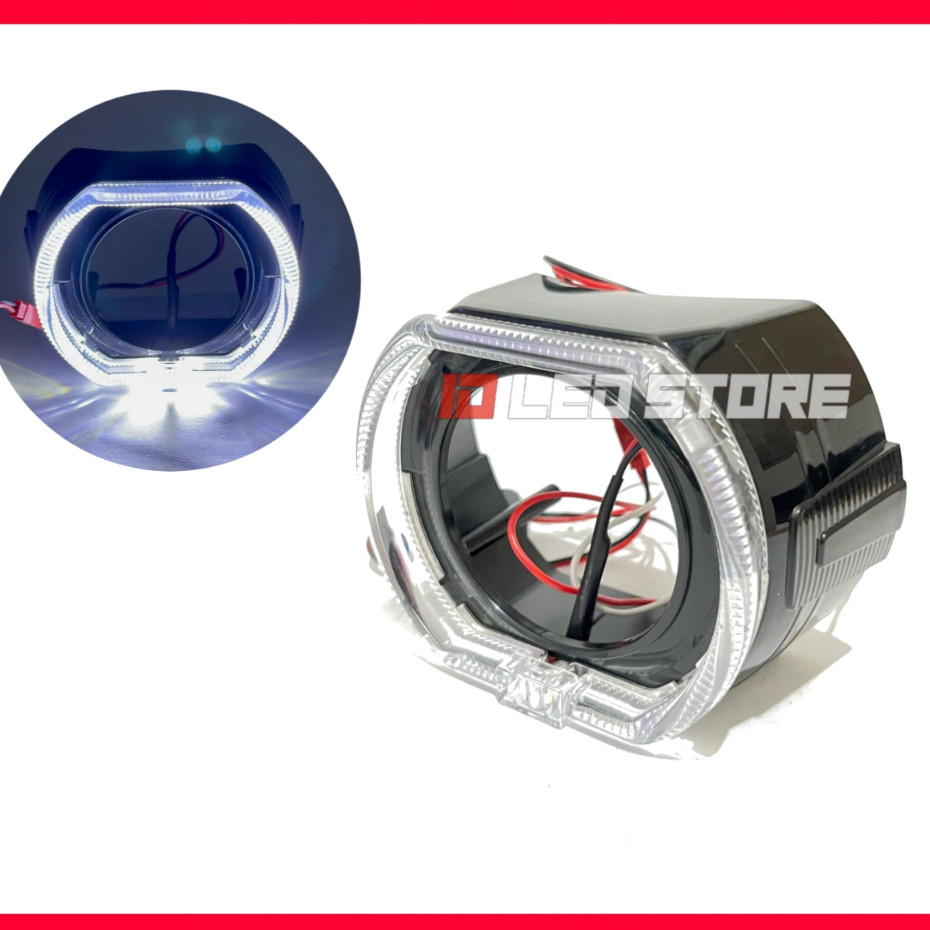 ORIGINAL Shroud 3 inch BMW Classic Ring Full Shroud 3" BMW angel eyes projector Biled