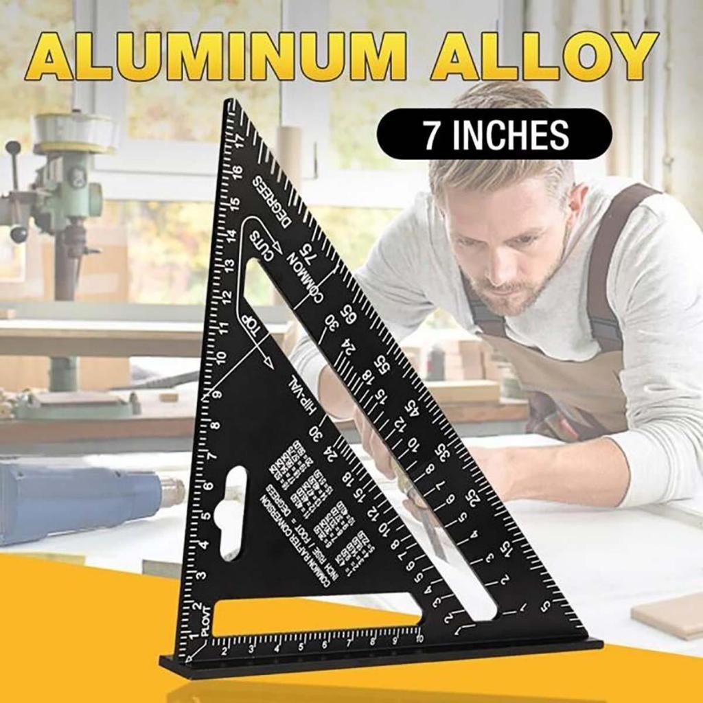 

Penggaris Siku Segitiga sudut 90 Derajat Bahan Kuat Tidak Mudah Rusak Dan Patah Tukang Kayu Bangunan Mistar Triangle Ruler Aluminium - Silver