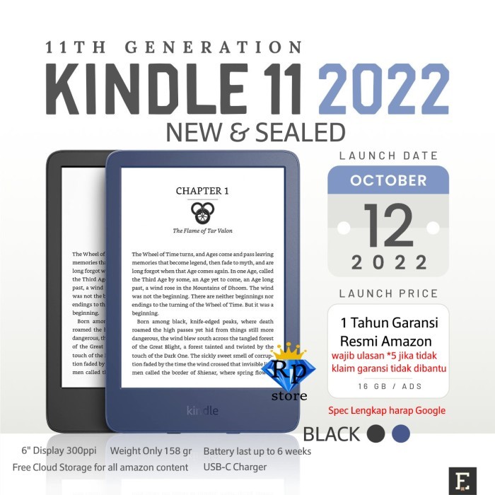 

promo -Amazon kindle e book reader touch bukan paperwhite android epub - D01100
