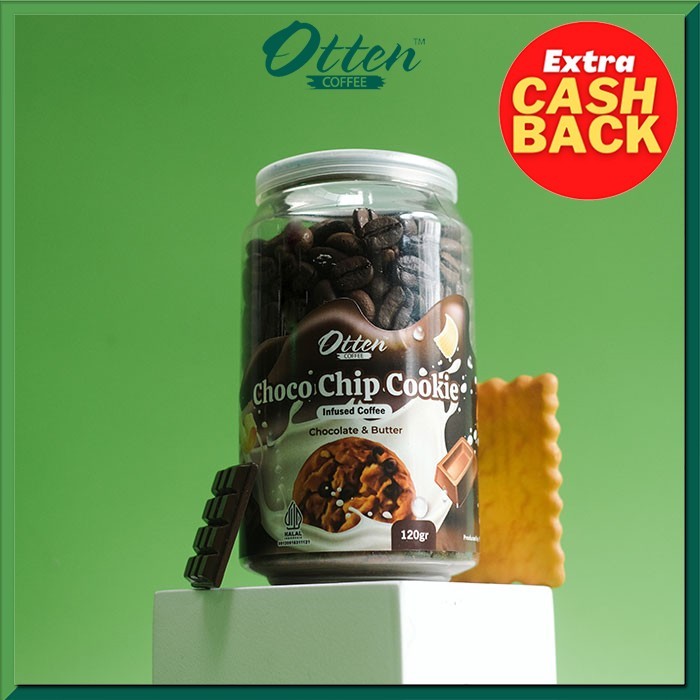 

Otten - Biji Bubuk Kopi Infused Choco Chip Cookie Robusta Coffee 120gr - Wholebean