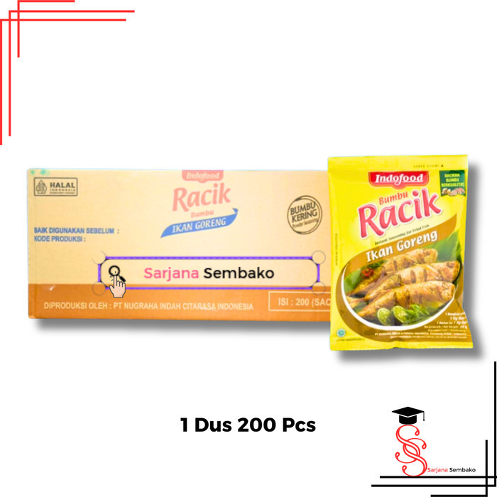 

Indofood Bumbu Racik Ikan Goreng - 1 Dus 200 Pcs