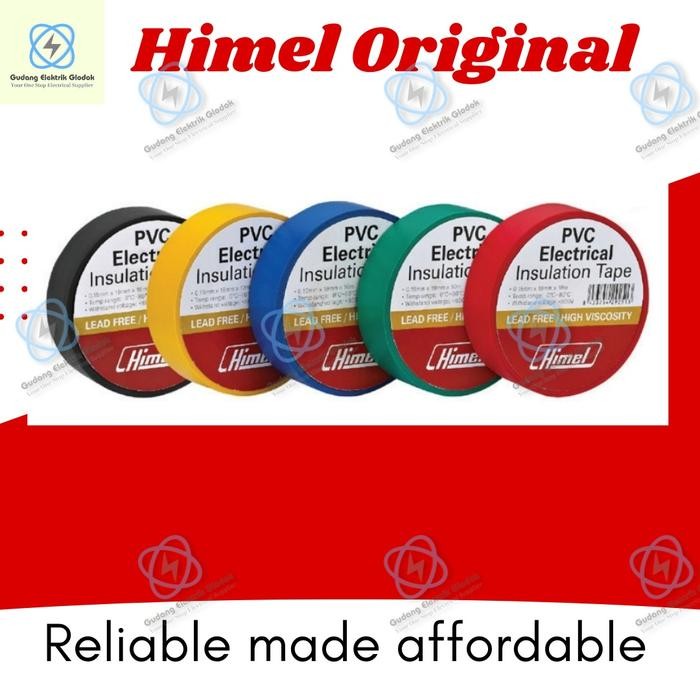 

Electric Tape Isolation / Isolasi ; 0,15mm x 19mm x 20M ; Himel ; Original