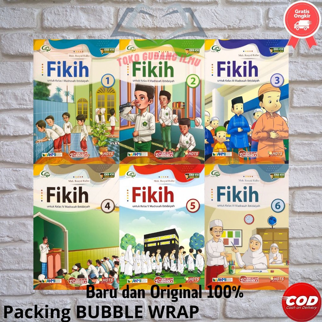 Buku Aqila Fikih KMA 450 Kurikulum Merdeka Kelas 1 2 3 4 5 6 SD/MI Penerbit Tiga Serangkai