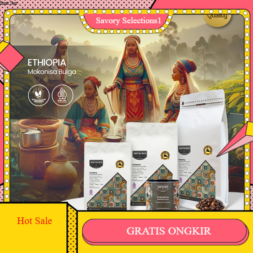 

【SAVORY】 SALE!! Northsider Kopi Arabika Ethiopia Mokanesa Bulga fully-washed coffee