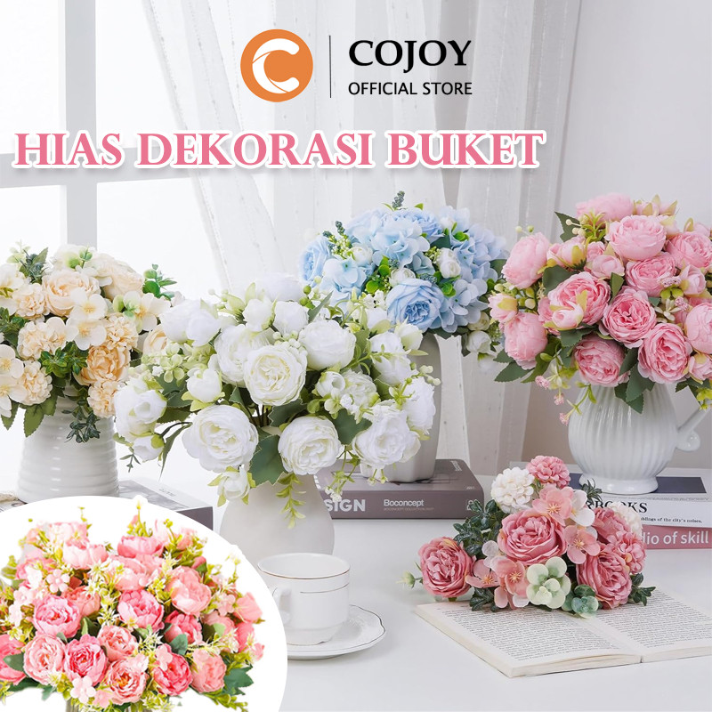 Bouquet Bunga Artifisial Dekorasi /Bunga Buket Dekorasi Bahan Plastik 1 Buket 7 Kuntum Bunga