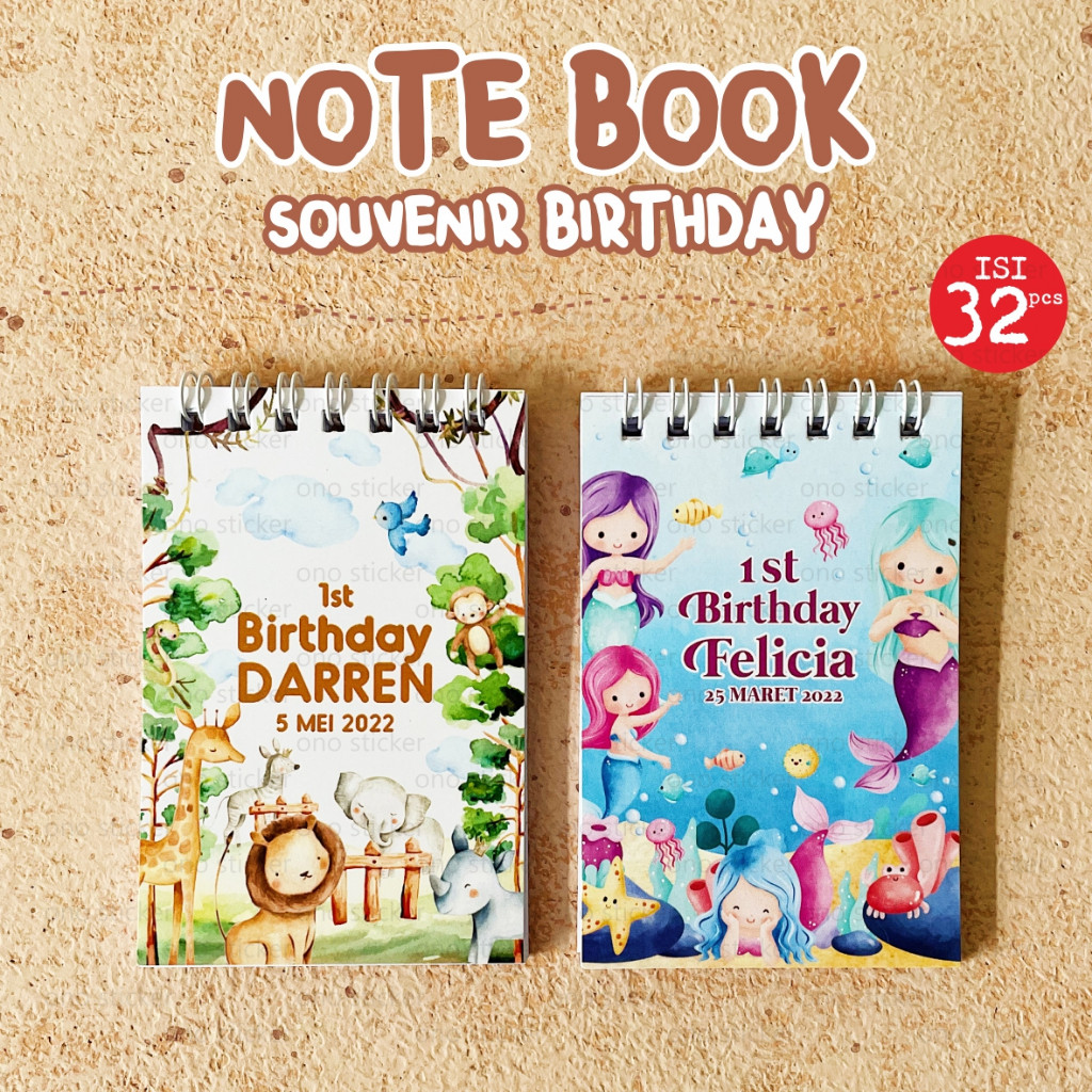 

New Souvenir notes ulang tahun | notebook wedding engagement eventPremium