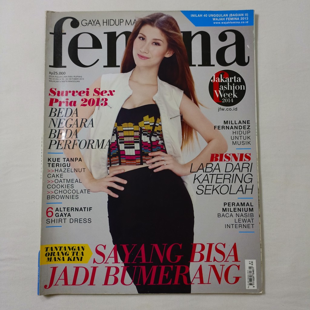 Majalah Femina Cover Millane Fernandez Tahun 2013