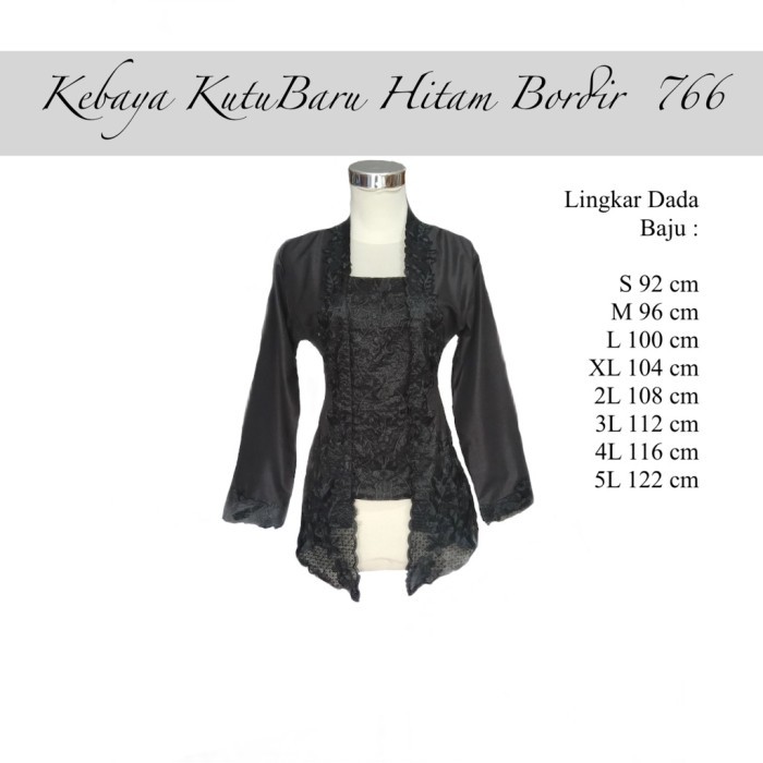

✨LARIS✨ -Kebaya Kutu Baru Hitam Yuri 766 - XL