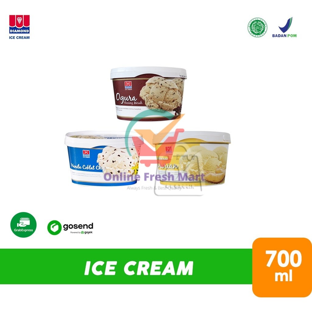 

Diamond Ice Cream 700ml (KHUSUS INSTANT) - Online Fresh Mart Denpasar