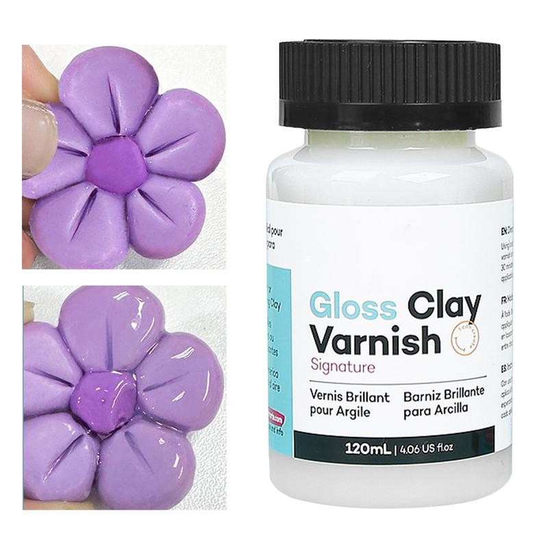

Gloss Clay Varnish 120ml Safe Air Dry Clay Gloss ForAcrylic Glossy Clay Varnish Waterproof Air Dry Clay Sealant High Gloss