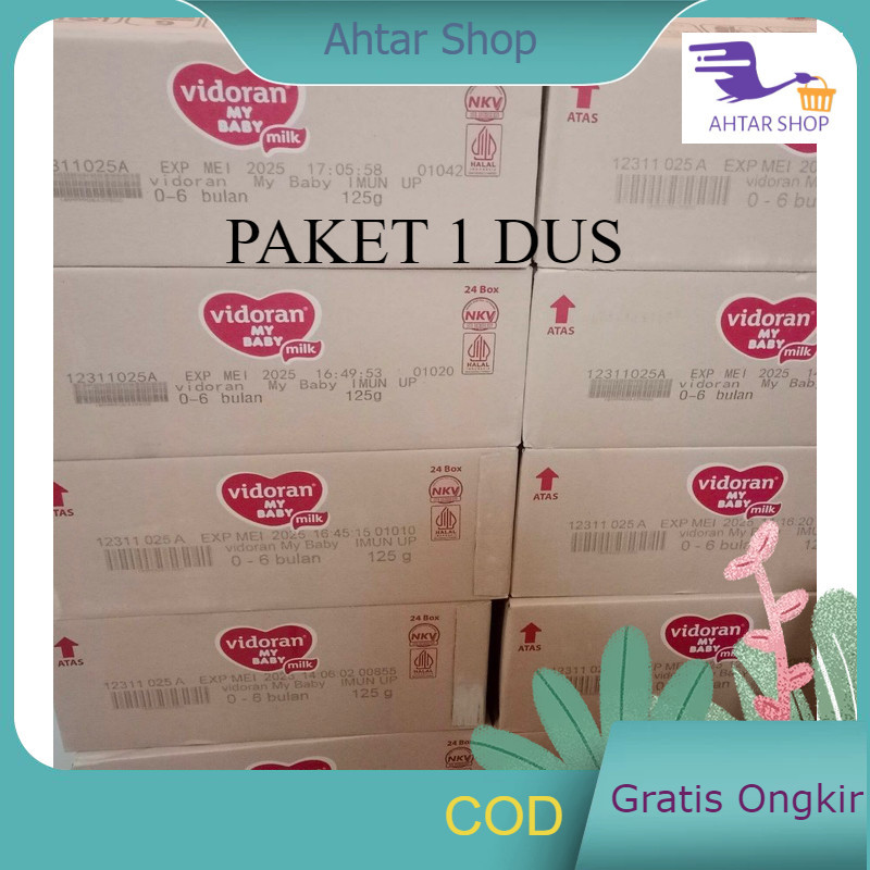 Vidoran My Baby 0 6 Bulan 125gr Sampai 12 1 Karton Isi 24 Susu Formula Pertumbuhan Bayi Sufor Dus