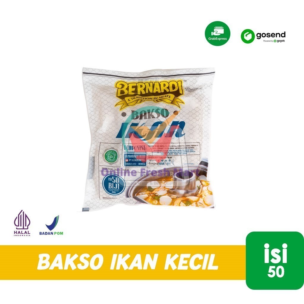 

Bakso Ikan Kecil Bernardi isi 50 biji (1 pack) KHUSUS INSTANT - Online Fresh Mart Denpasar