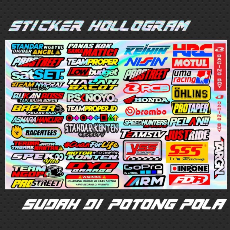 

Sticker kata kata viral Sticker hologram Isi 48