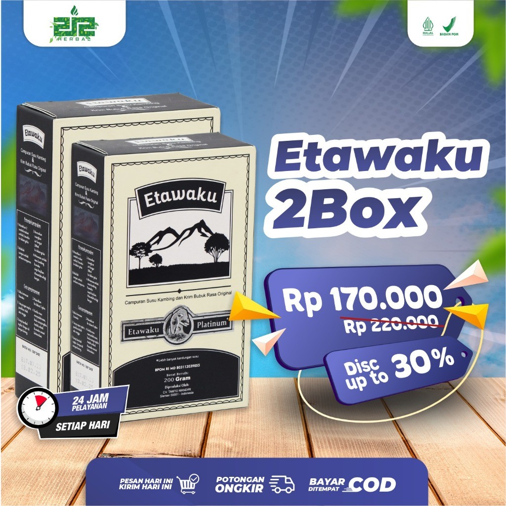 

Paket 2 Box Etawaku - Solusi Masalah Pernafasan dan Persendian