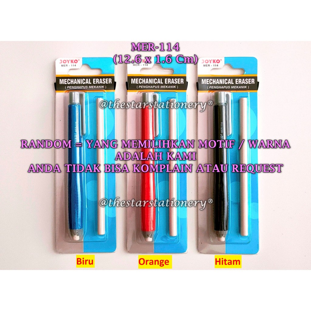 

(1 Set) GROSIR Penghapus Mekanik Joyko MER-114 / Mechanical Eraser Joyko MER114 / Joyko MER 114