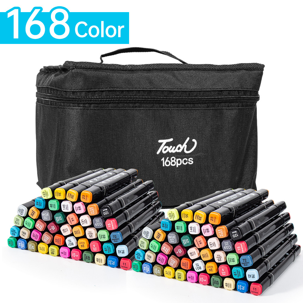 

168 Colors Markers Dual Brush Pens Marker Art Drawing Markers For Artist Kids Adults Books Card Coloring Sketching
