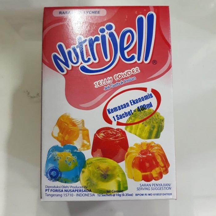 

✨TERLARIS -Nutrijell Rasa Buah-buahan 10 Gr x 12 Sac - Leci