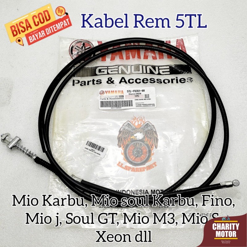 KABEL REM BELAKANG YAMAHA 5TL KUALITAS ASLI ORIGINAL YAMAHA MIO KARBU MIO SOUL KARBU FINO MIO J M3 S