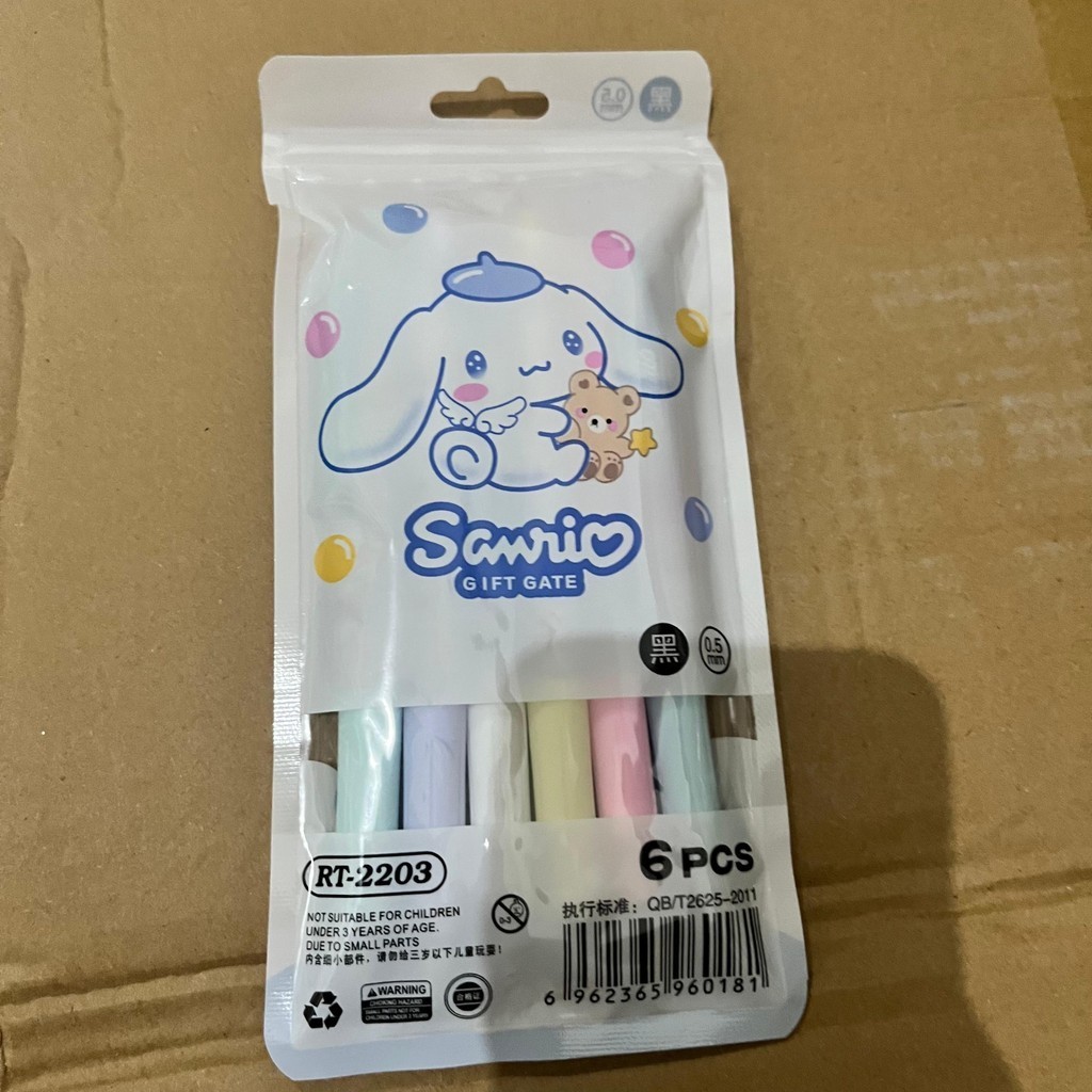 

(6pcs) Gel pen mekanik sanrio hitam - OS0449
