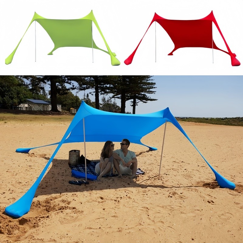 Outdoor Portable Lycra Beach Canopy Portable Windproof And Sunscreen Sun Shelter Canopy Garden House