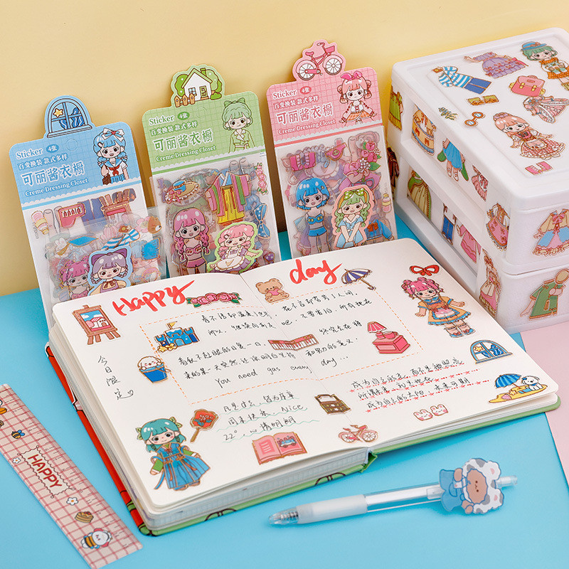 

❀SS❀ STICKER FASHION GIRL BP MOTIF KAWAI GIRL / DRESSING CLOSET STICKER/ LUCU SS
