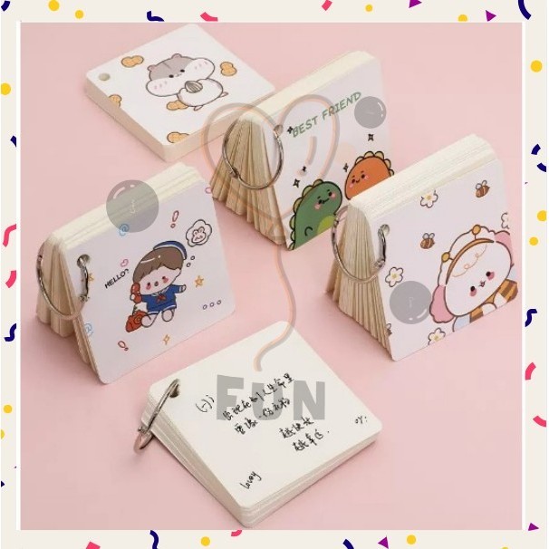 

FF PROMO COD - Notebook Ring Mini Looseleaf Gantungan Memo Buku Mini