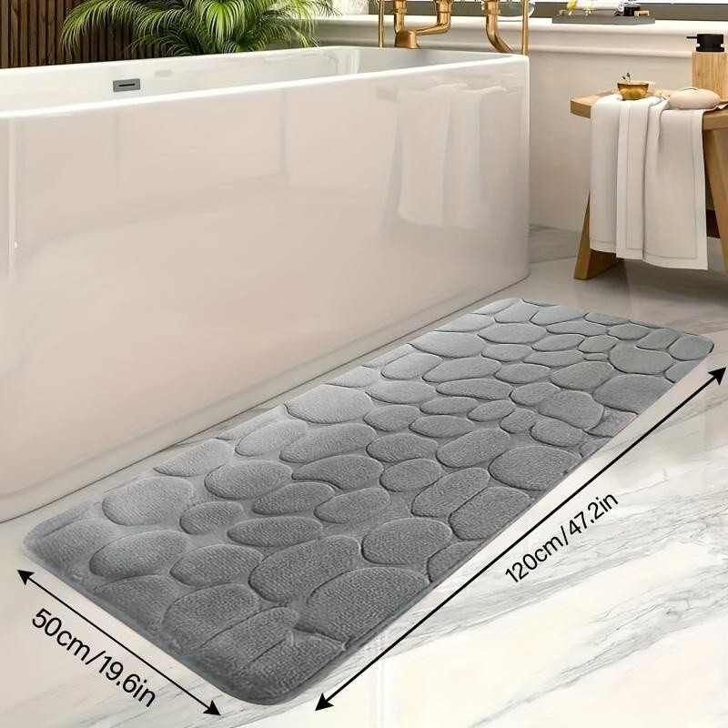 Bathroom Floor Mat Bath Mat,Absorbent Washable Bathroom Floor Mat,Non-Slip Thick Soft and Comfortabl