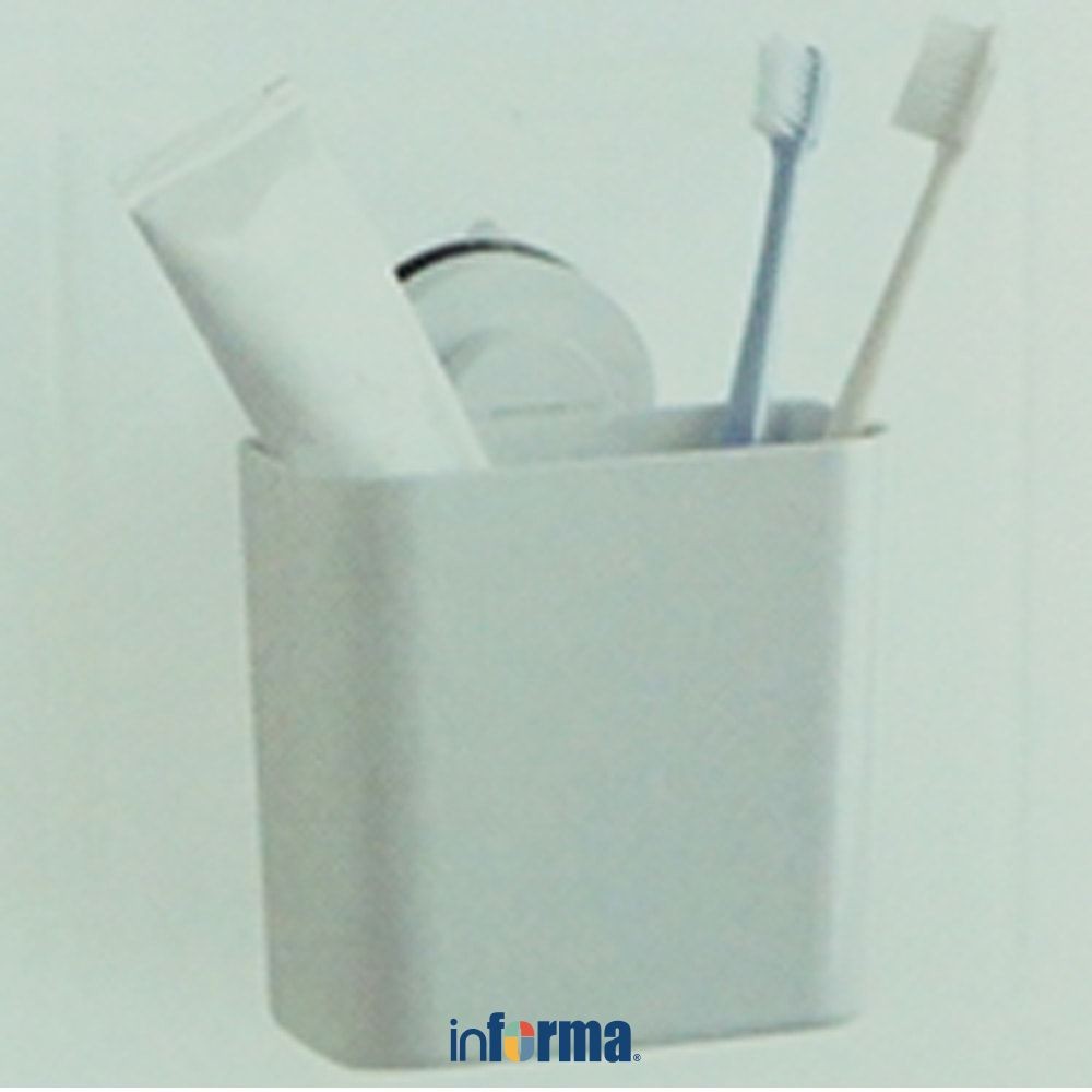 Informa Keranjang Rak Dinding Kamar Mandi 12X9X15.5 cm - Putih Shower Wall Shelf Organizer Tempat Sa