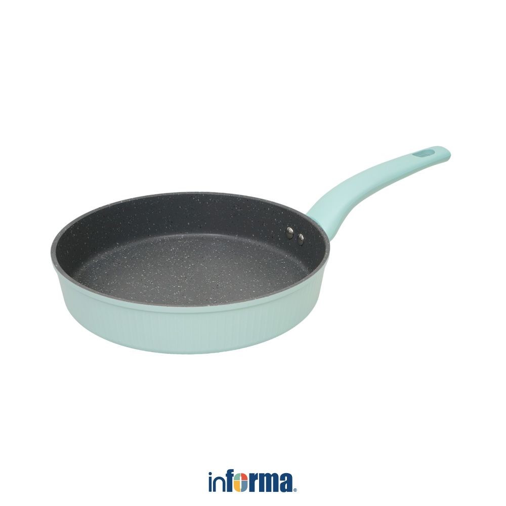 Informa Cooking Color 24 cm Harris Wajan Penggorengan - Hijau Frypan Pan Masak Teflon Penggoreng Per