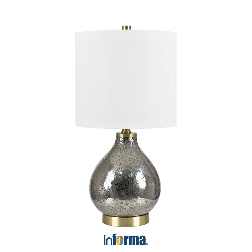 Informa Scarlett Lampu Meja - Putih/Silver Decorative Table Lamp Lampu Dekorasi Meja Serbaguna Alat 