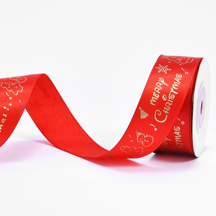 

1 ROLL Pita Natal 2cm - Ribbon Premium Christmas PS110 - Merah