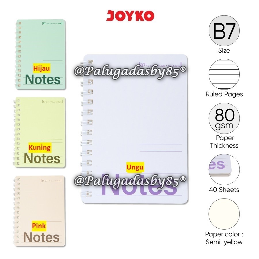 

(1 Biji) Spiral Book JOYKO NB-742 B7-40-80g / Diary Agenda Buku Catatan Bergaris Joyko NB-742