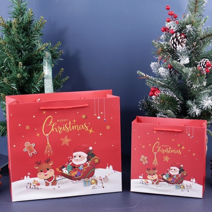 

paper bag natal merry christmas / kantong goodie bag natal - MC-RANDOM, M