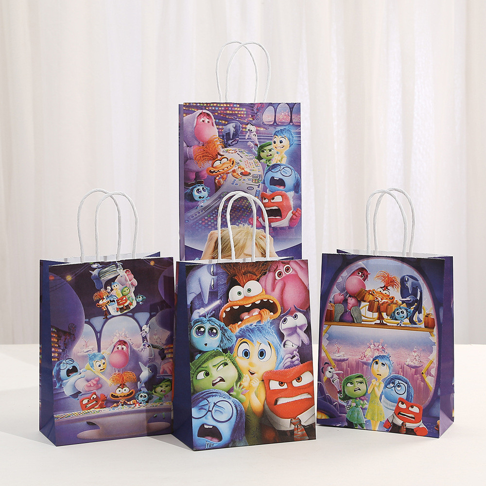 

DIsney Inside Out Tote Bags Paper Candy Gifts Packaging Bags Kids Boy Girls Birthday Party Decoration Baby Shower Supplies