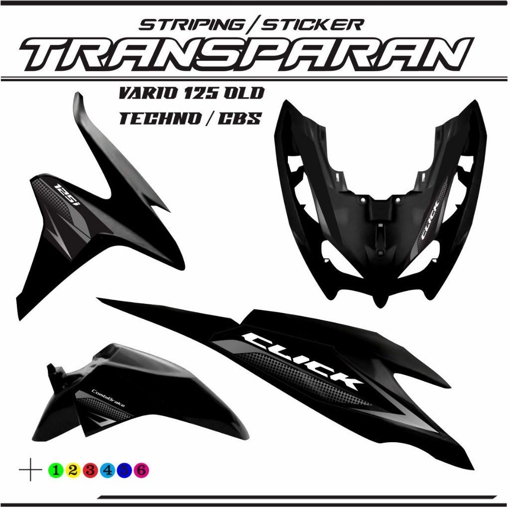 Striping uv transparan / STIKER TRANSFARAN VARIO TECHNO 125 OLD / STIKER TRANSPARAN
