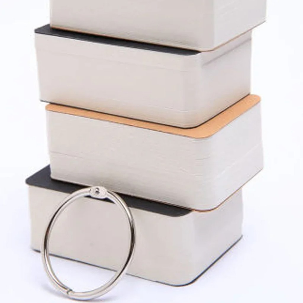 

Blank Index Card with Ring Portable Pocket Memo Pads 100sheets Blank Study Notepads for Memory Learning Studying Office Supplies