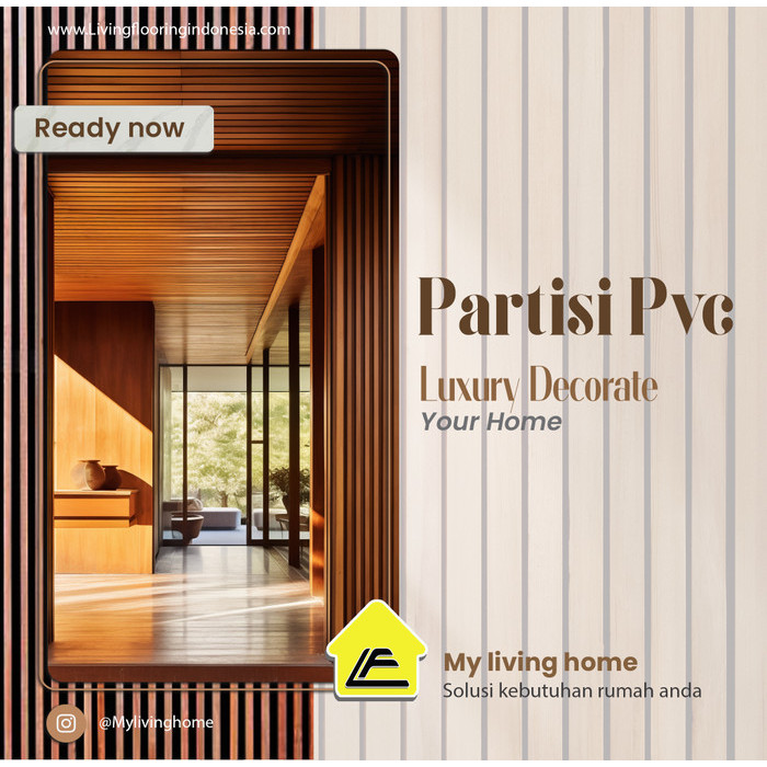 Partisi Kisi - Kisi PVC | Pembatas Ruangan Minimalis Modern - 50x50