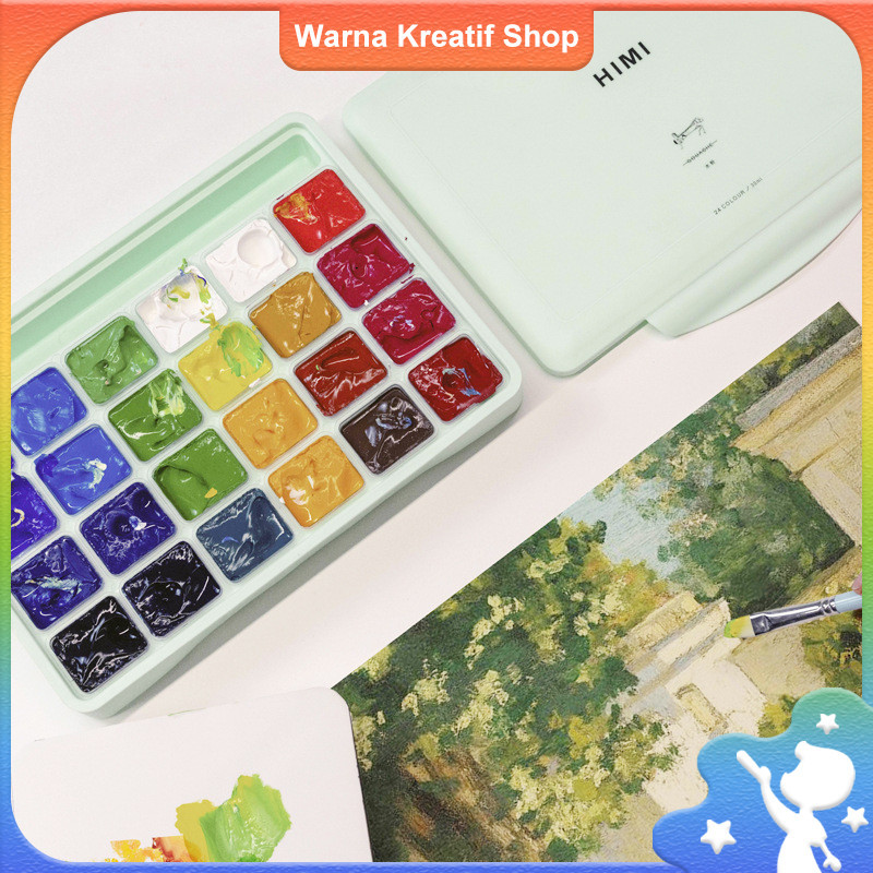 

Gouache Paint Set 18/24 Warna 30ml Cat Untuk Cat Cat Air Perlengkapan Seni Murid