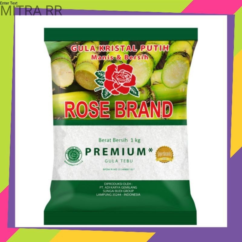 

Gula rosebrand 1kg