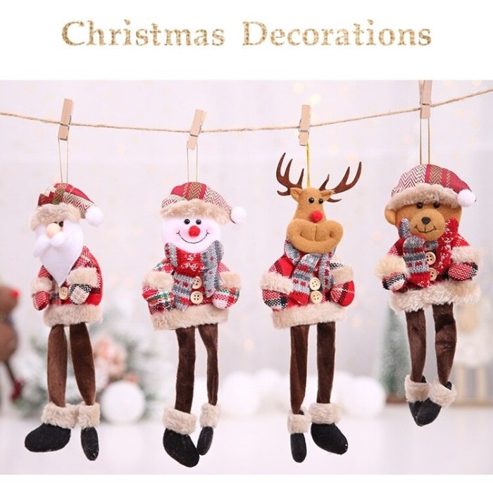 

Gantungan Hiasan Dekorasi Ornamen Pohon Natal Boneka Santa Handmade - Santa