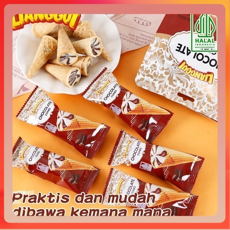 

[Menjual harga rendah] HALAL Lianggui Chocolate Cones BURSTLURRY CRISPY & SWEET Wafer Bulat Salut Chocolate Cones Cones Flavour Wafer Roll Biskuit Coklat Bentuk Ice Cream Ice Cones Wafer CHOCO COCONUT/ STRAWBERRY/ CHOCO & MILK