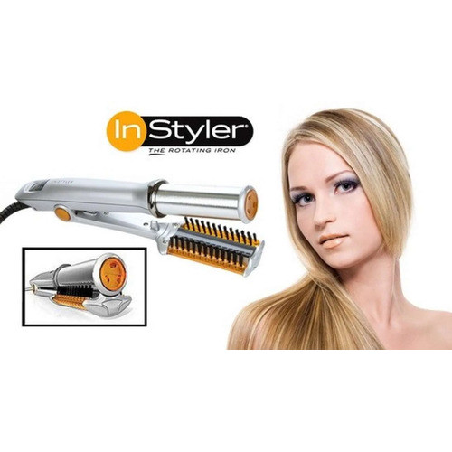 Original Catok rambut Instyler 2 in 1 catokan pelurus pengeriting (Black pink)