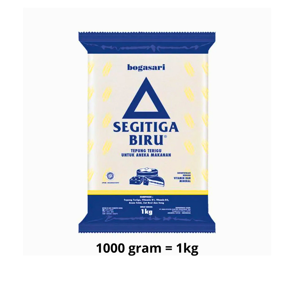 

Tepung Segitiga Biru 1 Kg Kemasan Transparan